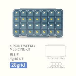 HKStorage 7 Days Portable Pill Box Large Capacity One Week Pill Case More Than One Grid Small Mini Medicine Storage Box Health Care