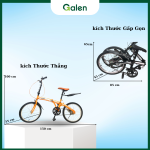 Xe Đạp Thể Thao Địa Hình Gấp Gọn Galen G008 Khung Ống Thép Siêu Bền Siêu Nhỏ Gọn - BẢO HÀNH 36 THÁNG