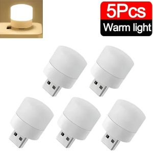 【 BUY 10 TAKE 10】20PCS LED Portable Night Light USB Room Dormitory Eye Protection Small Table Lamp Plug And Play USB LED Mini Night Light USB Plug Light Mobile Power Charging Eye Protection Reading Small Round Light  Night Light Mini Eye Protection