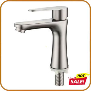 304 Stainless Steel Small Waist Basin Sink Bathroom Faucet Countertop Mounted Single Cold Water Basin Faucet Toilet Faucet Crane