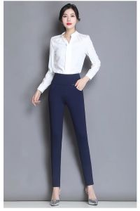 Ginza6 Leggings Pants Stretchable High Waist for women Black Casual Pocket Pants 9124#