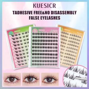【PH Local】KUESICR False Eyelashes Non Glue Self-adhesive Eyelashes Non Detachable Single Cluster Grafting Recyclable Eyelashes Daily Make Up