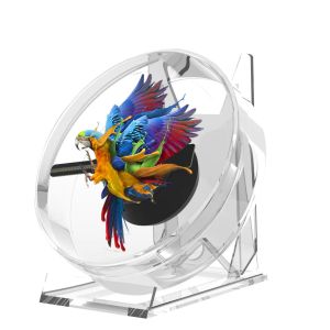 Mini 3D Hologram Fan Proyektor Audio Terintegrasi Kompatibel dengan PC dan Musik Player