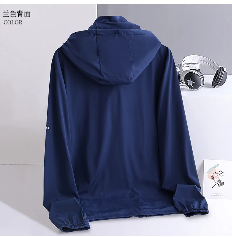 Trendy Thin Sun Protection Jacket Men's Spring Summer New Ruffian Handsome  Hooded Coats Casual Breathe Cargo UV Protection Tops - AliExpress