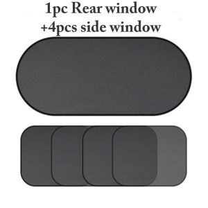 MLADEN 5Pcs/set Sun Shade Car Window Net Front Side Cover Car Curtain Window Rear Windshield Window
