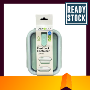 Hot Selling Four-Sided Lexngo Rectangle Silicone Collapsible Flexi Lock Food Container