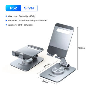 Nhôm Orico giá đỡ điện thoại hợp kim 360 ° xoay Magnetic & Clip chế độ kép Bàn máy tính có thể gấp chủ 800g tải-mang tương thích 6.9 điện thoại inch chuyển đổi có thể chỉnh góc để bàn