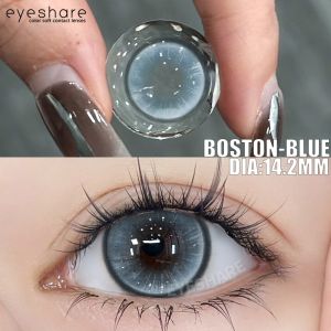 (COD) Best-selling colored contact lenses of the year Korean gray-blue es 14.2mm Yearly Use