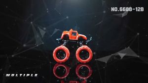 Inertial Vehicle Off Road Four Wheel Drive Pull Back Plastic Friction Stunt Car Toy for Children