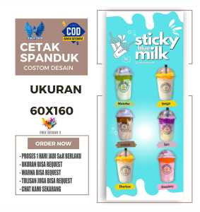 Cetak Spanduk Banner Sticky Milk New Costom Desain