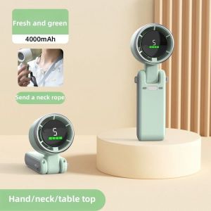 ✨SG【STOCK】3 IN 1 Turbo Fan Portable Folding Mini Fan 4000mAh 5 Gears USB Rechargeable Adjustable Handheld Fan
