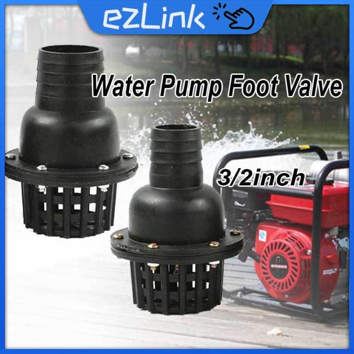 2"3" Water Pump Foot Valve Black PVC Low Pressure Flat Check For Fluid