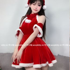 U Gonna S Christmas Sleepwear for Women Dress Red Sleeveless Push Up Lingerie Nightwear Fashion 2025 New Design Elastic Party Christmas Gift