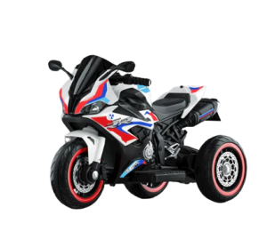 BISEN BMW S1000 Childrens Electric Motorcycle tricycle boys and girls battery can sit