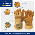 Hercules Half Leather Hand Gloves Yellow (5 Star) 10.5" by Leeden Online Store. 