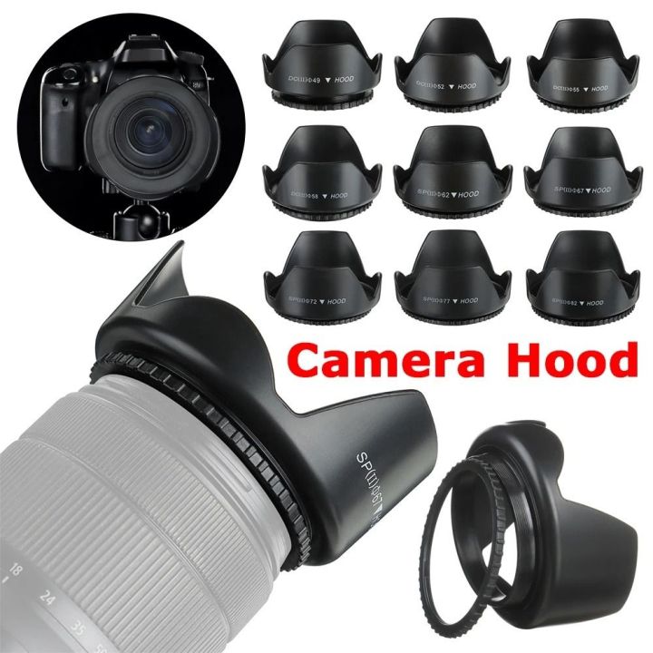 M8CYS Screwin Camera Lens Hood Tulip Petal Screw Mount Flower Lens