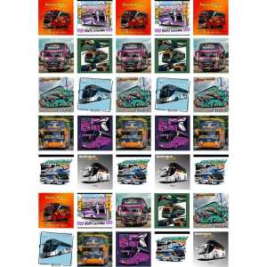 STICKER BUS BASURI TUNGGAL JAYA CAMPUR 1 Lembar Isi 40 kotak STICKER BUS BASURI VIRAL