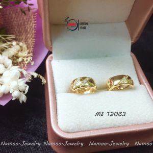 Khuyên Tai Khuyên Tròn Mạ Vàng T2060 T2061 T2062 T2063 Bền Màu