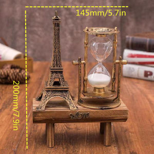 Paris Eiffel Tower Hourglass Figurine Statue Model Decoration Home Gifts Office Home Ornaments Decor with Vintage Style Exquisite Craftsmanship and High-quality Materials