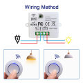 Kebidumei 433MHz Rf Remote Control Switch AC 220V 10A Relay Receiver Can Connect Traditional Switch and Wireless Push Button Wall Panel. 