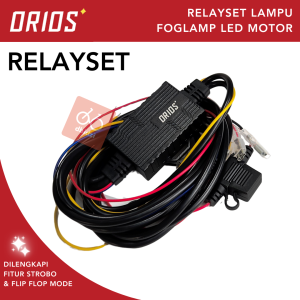 Orios Relayset Lampu Foglamp LED Motor Universal Wiring Harnes Relay Set
