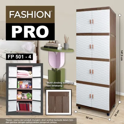 CLUB Fashion Pro 50 Lemari Plastik Serbaguna Susun 2 3 4 5 (Anti Banjir Rayap Jamur)