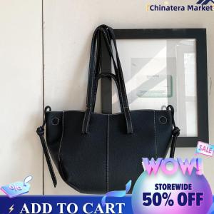 【Chinatera】Women Chic Armpit Bag Large Capacity Fashion Tote Bag Elegant Handbag Solid Color Daily Grocery Bag Trendy Commuting Bag