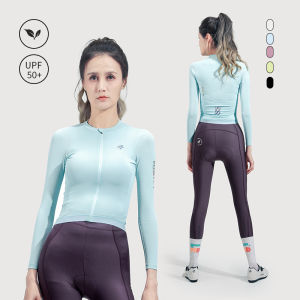 Lameda Cycling Jersey Slim Fit Womens Bicycle Long Sleeve Professional Bike Shirt with Pockets Breathable Summer MTB Clothing