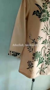 Athallah Batik - Blouse Batik Motif Bunga / Baju Batik Wanita Motif Terbaru Lapis Tricot Premium / Blouse Batik Wanita Kerja Modern Kekinian