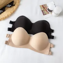 wireless bra for women non wire thin section big breasts show chest small  seamless girl bra student high school no wire small bra gathered内衣文胸
