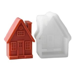 Chimney House Molds Castings Molds Epoxy Resin Molds 3D House Silicone Moulds Plasters Molds Ornament Molds