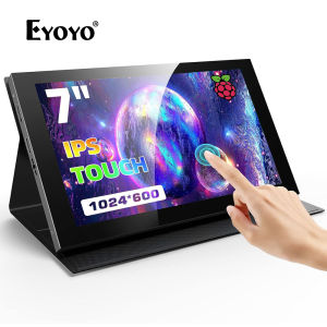 Eyoyo 7 inch màn hình 7 "IPS Bảng điều chỉnh 1024x600 5-điểm màn hình cảm ứng điện dung xách tay raspi màn hình theo dõi mini màn hình HDMI cho raspi/máy tính xách tay/PC/Bảng điều khiển trò chơi