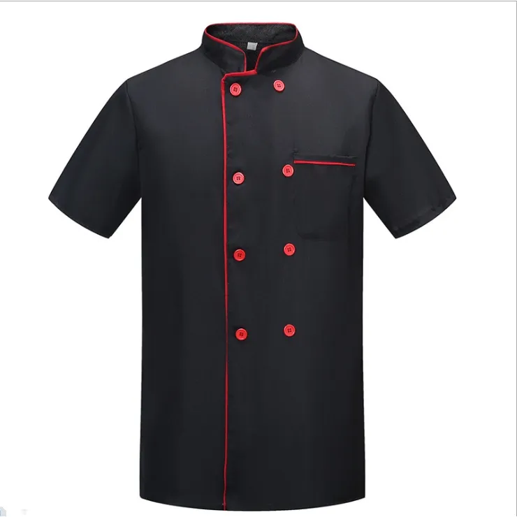 New fashion Chef Uniform Short Sleeve Restaurant Hotel Kitchen Cooking  Waterproof Men Chef Jacket
