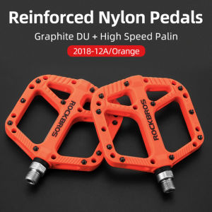 ROCKBROS Ultralight Road BMX Mountain Bicycle Pedal Nylon Bearings Bike Flat Pedals Multi-Colors Cycling Accessories Bike Parts