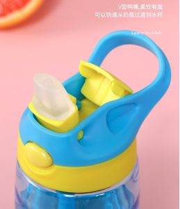 BPA FREE Kids School Adult 480ML Water Bottle Leak Proof Food Grade Silicone Suction Nozzle Cartoon