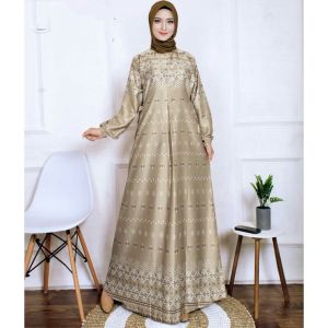 Gamis Athalia Series / Dress silk Premium / Gamis motif Bunga