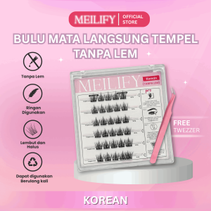 MEILIFY - Bulu Mata Tanpa Lem [KOREAN] Bulmat / Eyelash Extension Bulumata Palsu Langsung Tempel