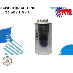 KAPASITOR AC PANASONIC 3 KAKI 25 UF + 15 UF UNTUK AC 1 PK BODY ALUMINIUM