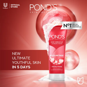 [NEW] Ponds Age Miracle Facial Cleansing Foam Ultimate Youth Serum Hexyl-Retinol 100g