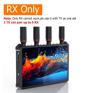 400m Wireless Transmission System Video Transmitter and Receiver HDMI Extender with LCD Screen for Battery Camera Live Streaming