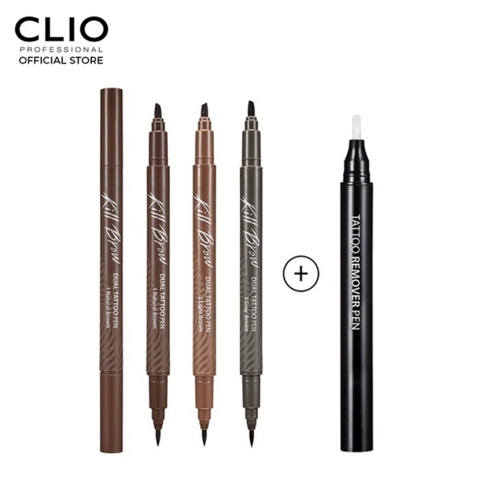 Clio Kill Brow Dual Tattoo Pen & Remover Pen Set 3 Colors