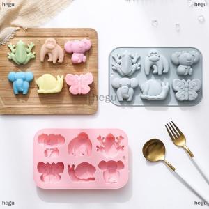 [COD] hegu Chocolate Mold Elephant Monkey Frog Silicone Mold For Cake Gummy Jello Ice Cube Crayon Cake Decoration Soap Mold