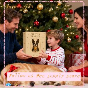 🎁【Special price】🎁Sha ปฏิทินบอสตันเทอร์เรียร์2025 24วันของเครื่องประดับบอสตันเทอร์เรียเทศกาลปฏิทินนับถอยหลังคริลิค2D