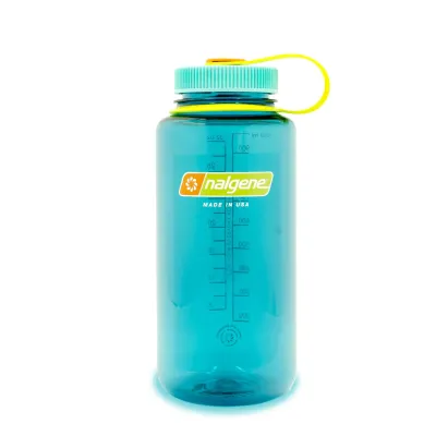 Nalgene 32oz Wide Mouth Water Bottle | Lifetime Warranty 1L Leakproof BPA FREE Tritan Perfect For Camping Sports Cycling