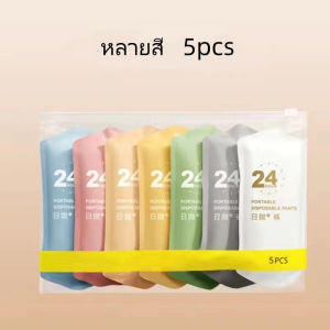 หลายสี กางเกงชั้นในแบบใช้แล้วทิ้ง 5ชิ้น/แพ็ค กางเกงในหญิง วัสดุผ้าฝ้ายธรรมชาติ กางเกงในสตรีตั้งครรภ์ สามารถใช้เมื่อเดินทาง