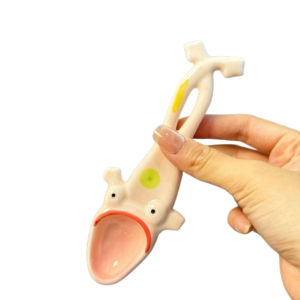 HJKL Gốm Thìa ếch xấu xí Sáng Tạo Dễ thương Thìa khuấy Hài Hước Hình con cóc Muỗng Cà Phê Tiệc tùng
