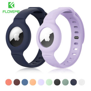 FLOVEME Soft Silicone Strap Case For AirTags Air Tag Anti-Scratch Bracelet Protective Cover Shell For AirTag Children Watch Strap