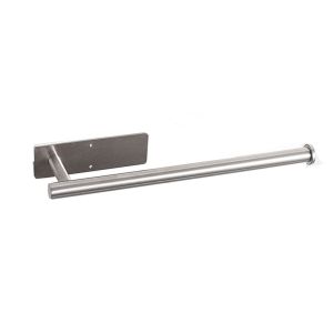 YANGS Stainless Steel Paper Towel Holder No Hole Punch Self Adhesive Kitchen Napkin Holder Durable Long Short Toilet Roll Paper Holder Kitchen