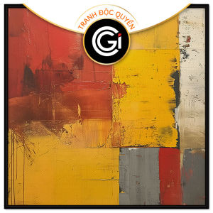 Tranh trừu tượng sơn dầu. Tranh treo tường dán tường Canvas. CGI-303