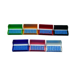 1Pc Dental 18-Hole Burs Holder FG/RA Bur Storage Box Autoclavable With Silicone Cover Scaler Stand Block